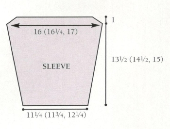 cardigan sleeve diagram