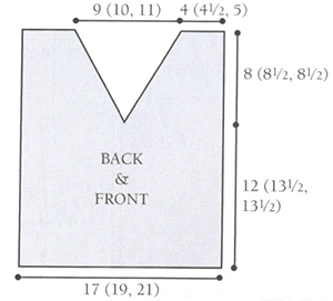 Diagonal V Sleeveless Top Back and Front