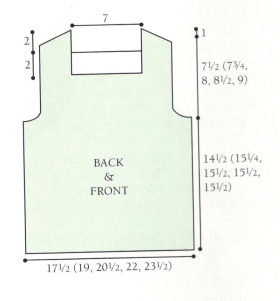 front and back pullover diagram