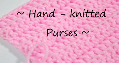 hand knitted purses