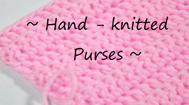 hand knitted purses